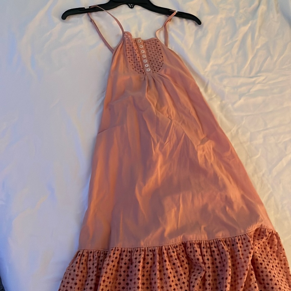 Peach boho/ beach mini dress